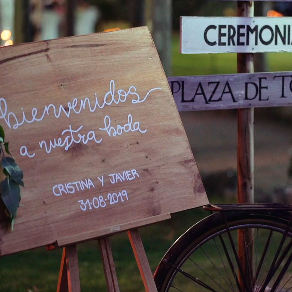 Vídeo de Cris Chamorro. Boda de Cristina y Javier. Detalle lugar celebración